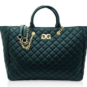 NWT Gilda Paris Quilted Black Tote Bag